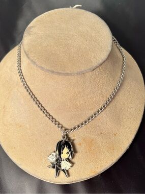 Black Butler Anime Sebastian Michaelis Character Charm Necklace 11.5” Long